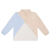 Mitch & Son Boys Pale Blue and Beige Polo Shirt